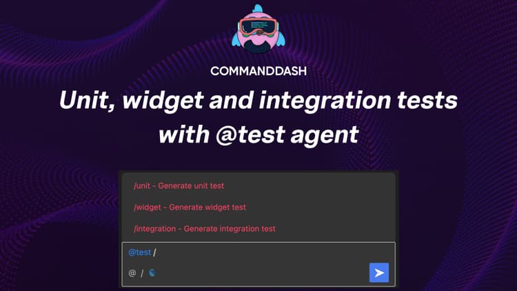 Generate Flutter Unit, Widget and Integration Tests with AI